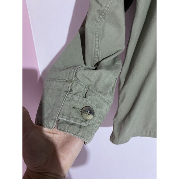 Vtg LL Bean Jacket Womens M Green 90s Southwest Tapestry Field Aztec Boho - Picture 11 of 15